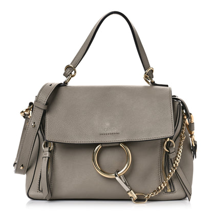 Chloe Calfskin Small Faye Day Shoulder Bag Motty Grey 1 of 7