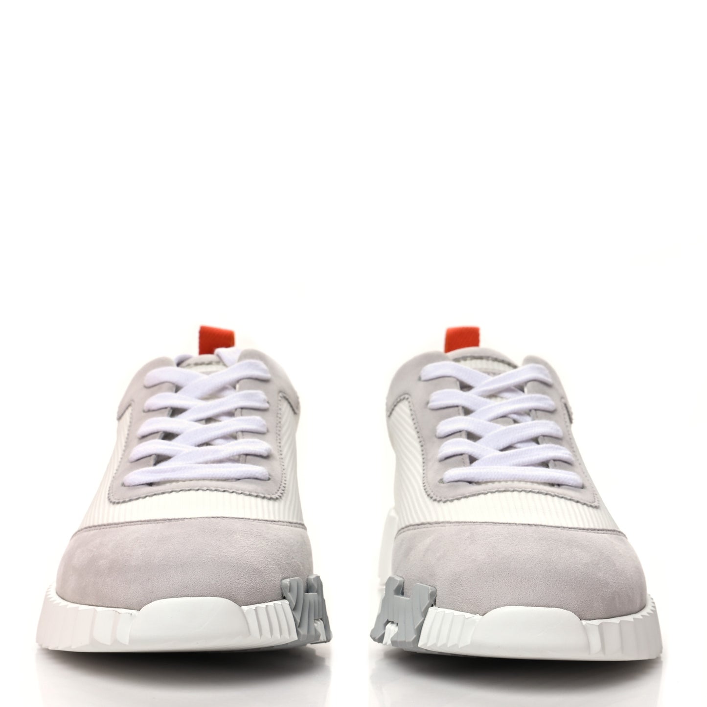 Technical Canvas Suede Goatskin Bouncing Sneakers 38 White Multicolor