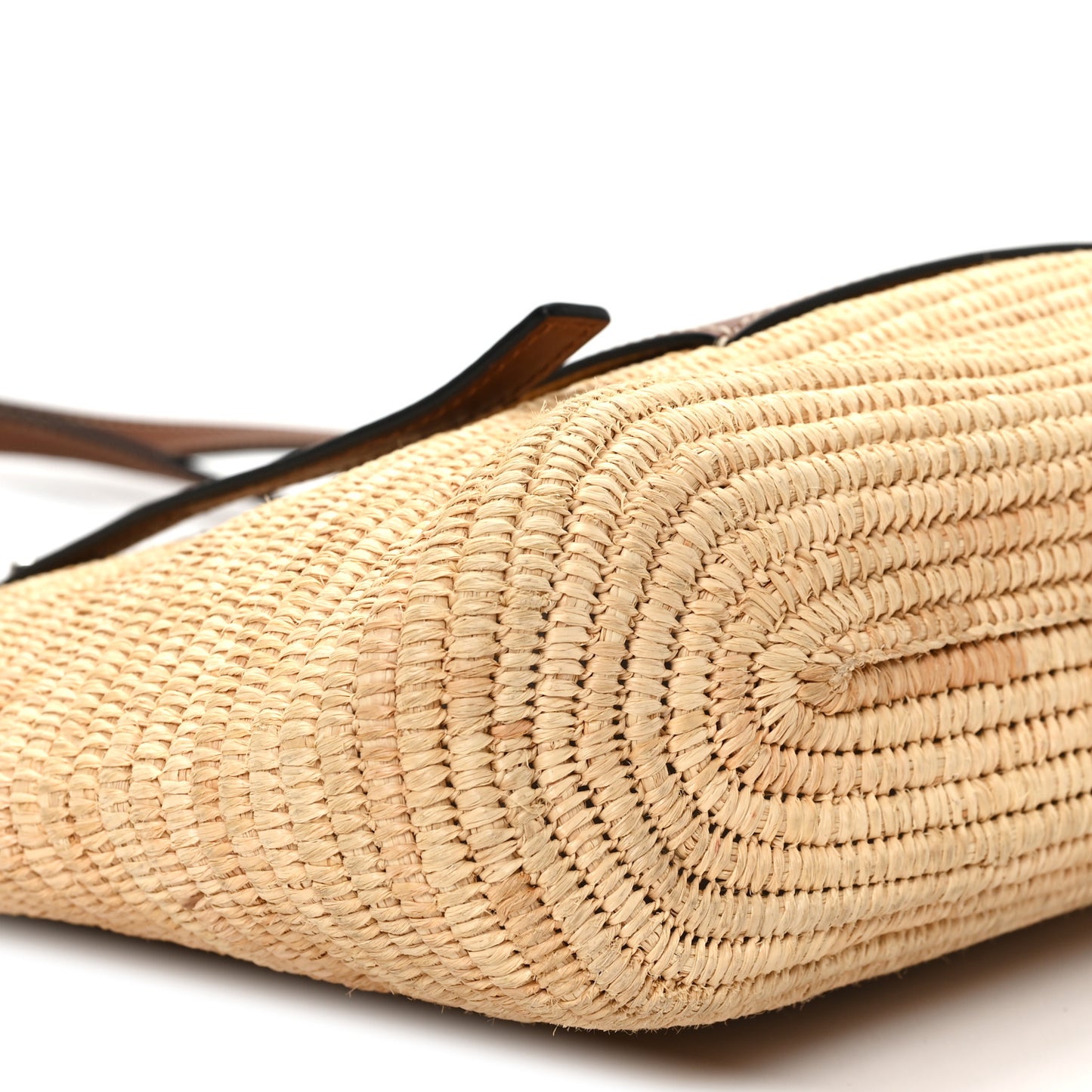 Raffia Small Square Basket Tote Bag Natural Tan