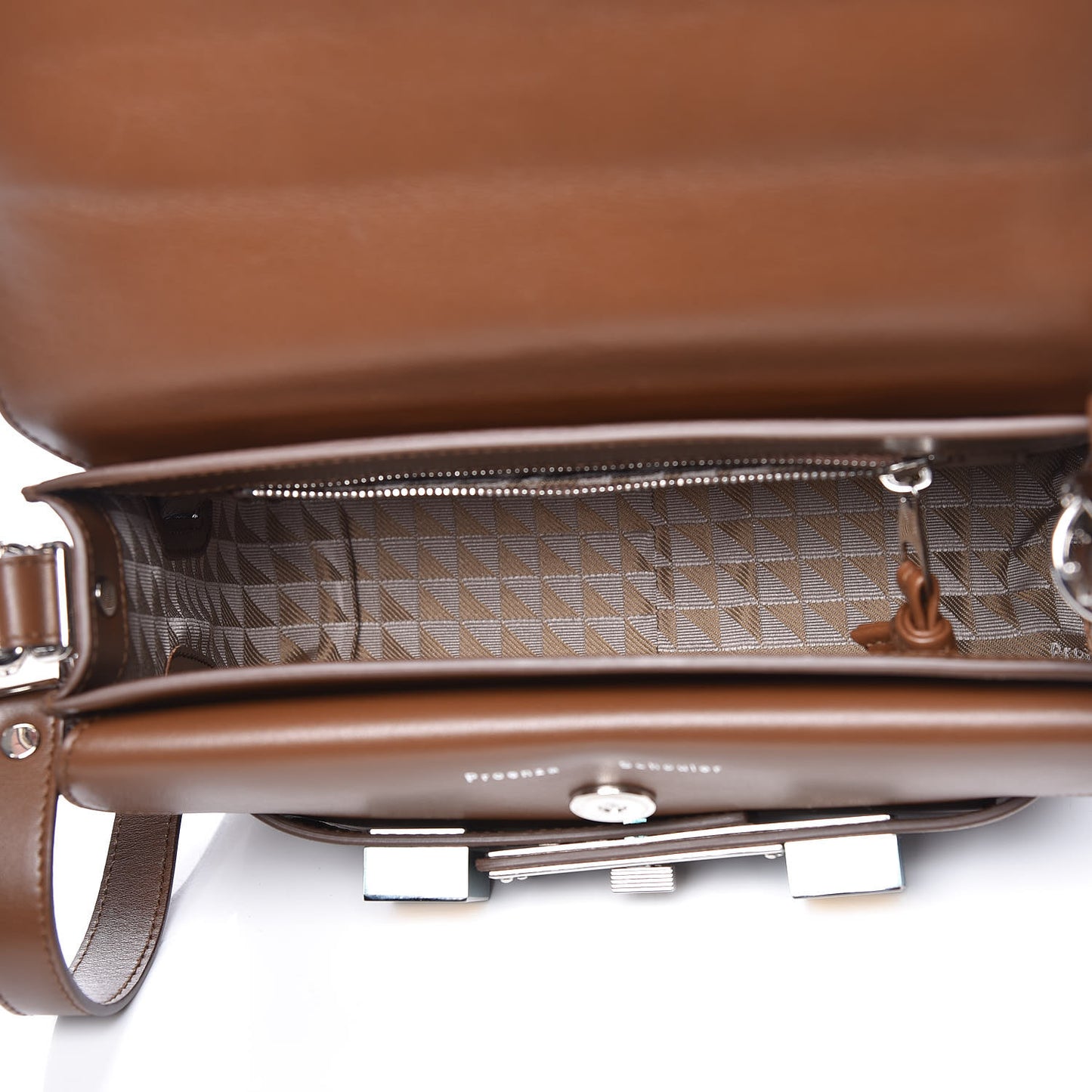 Calfskin Mini PS11 Classic Shoulder Bag Hazelnut