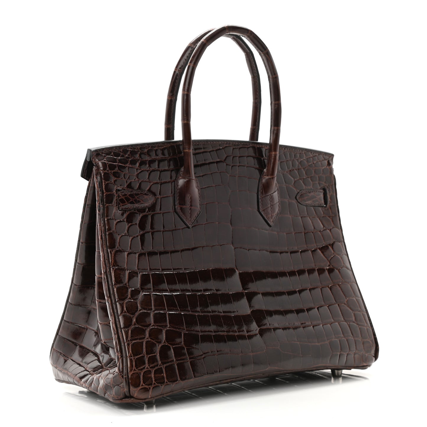 Shiny Niloticus Crocodile Birkin 30 Havane