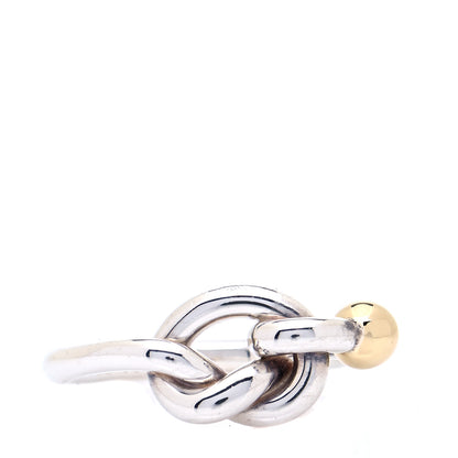 Tiffany Sterling Silver 18K Yellow Gold Love Knot Ring 48 4.5 1 of 6