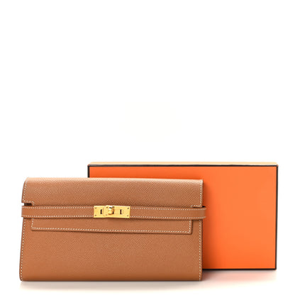 Hermes Epsom Kelly Longue Wallet Gold 3 of 9