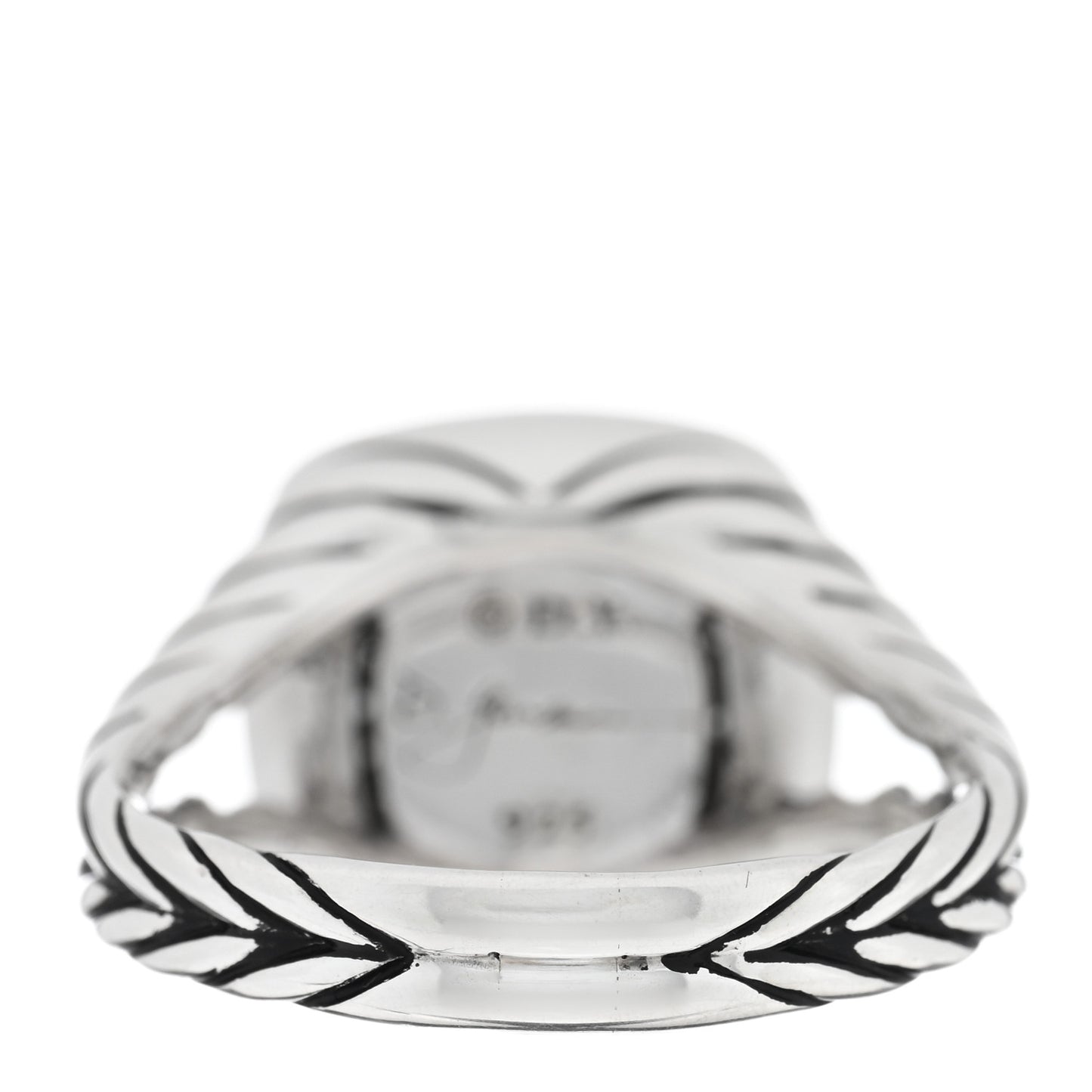 Sterling Silver Diamond 11mm Albion Pave Ring 59 8.75