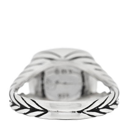 David Yurman Sterling Silver Diamond 11mm Albion Pave Ring 59 8.75 3 of 4