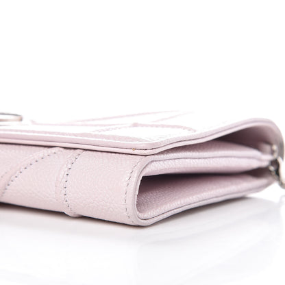 Christian Dior Grained Calfskin Diorama Croisiere Chain Wallet Pink 9 of 15