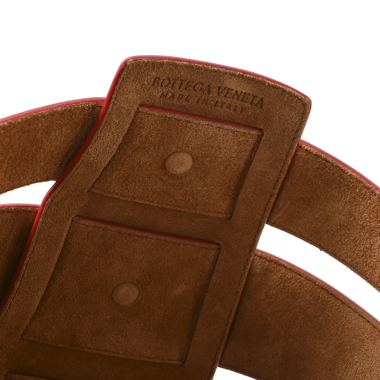 French Calfskin Shell Bag Chili Tomato