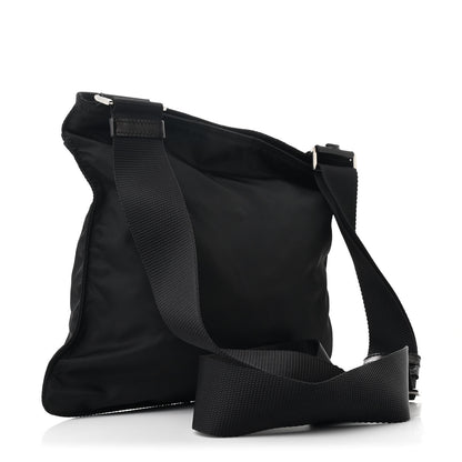 Prada Nylon Vela Flat Messenger Bag Black 3 of 10