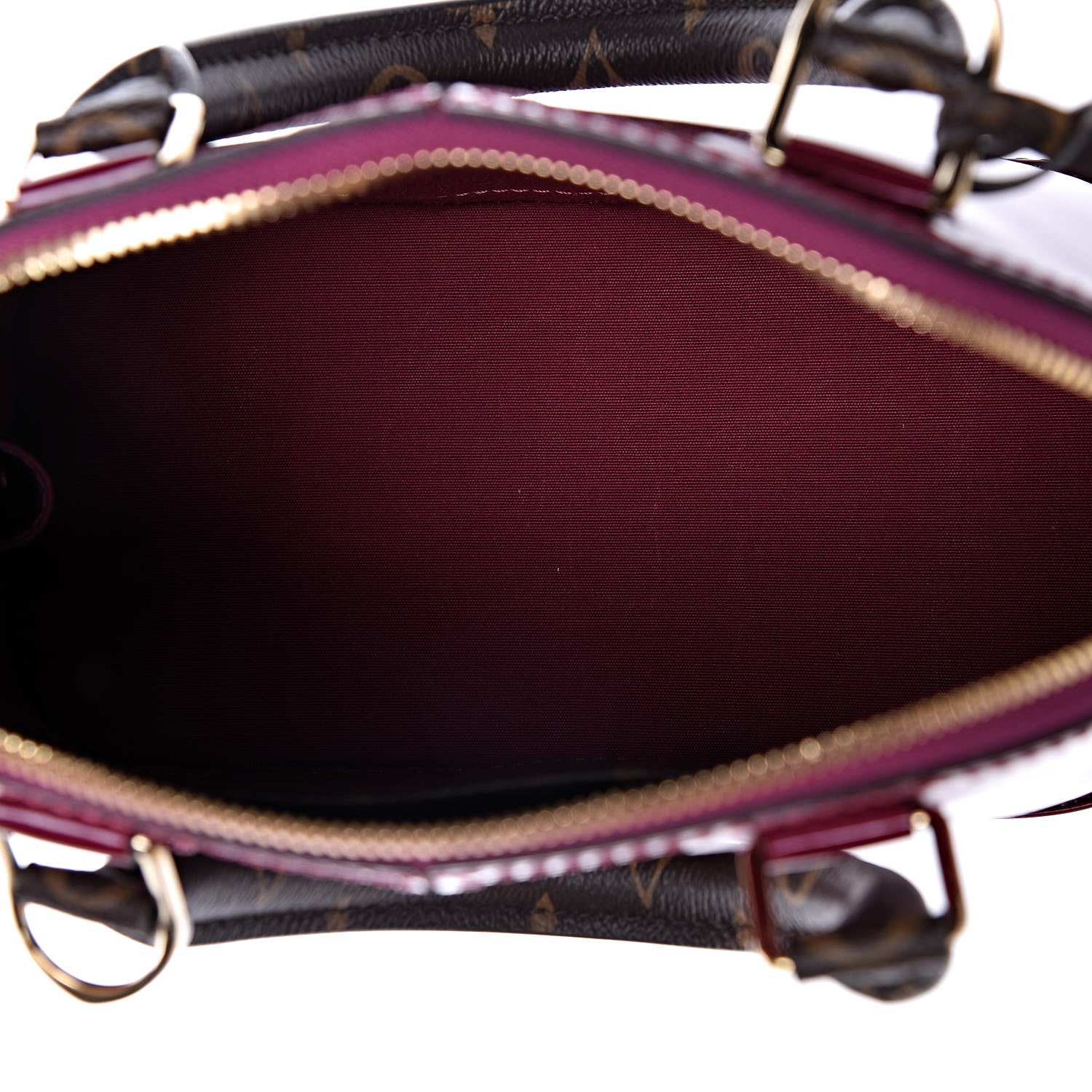 Louis Vuitton Patent Monogram Alma BB Magenta 5 of 8