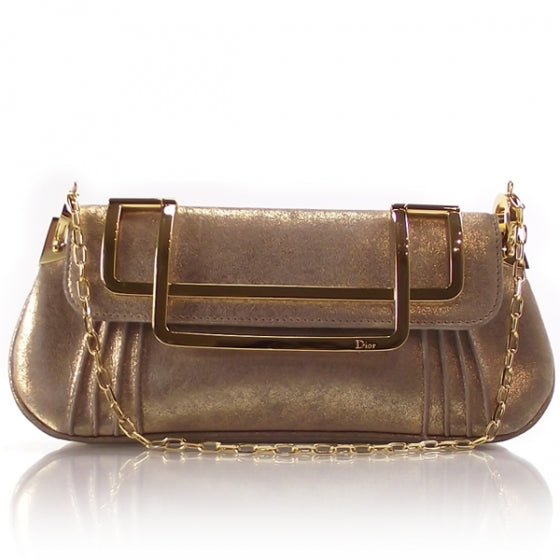 Christian Dior Gold Frame Flap Evening Bag Clutch 1 of 12