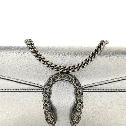 Gucci Metallic Calfskin Super Mini Dionysus Shoulder Bag Silver 7 of 10