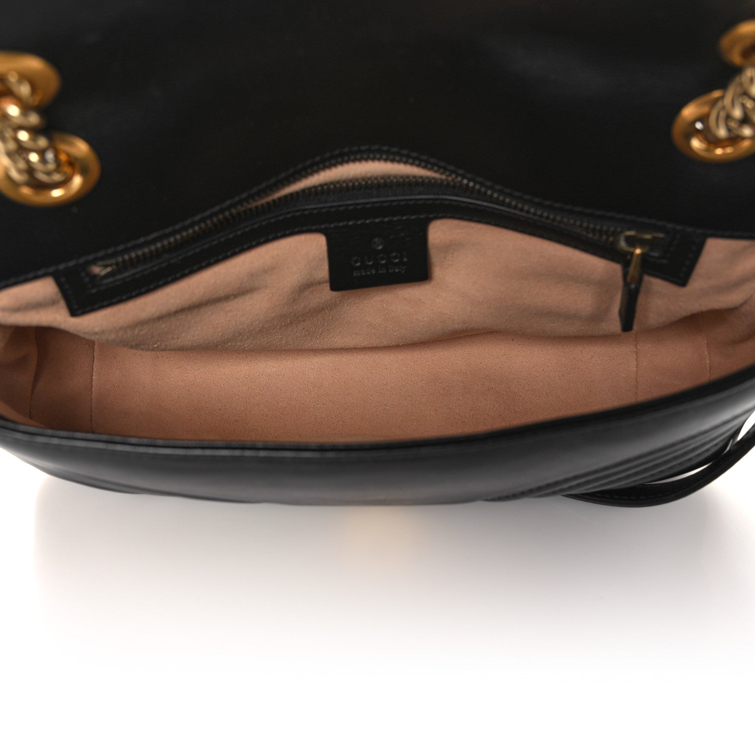 Gucci Calfskin Matelasse Small GG Marmont Shoulder Bag Black 5 of 12