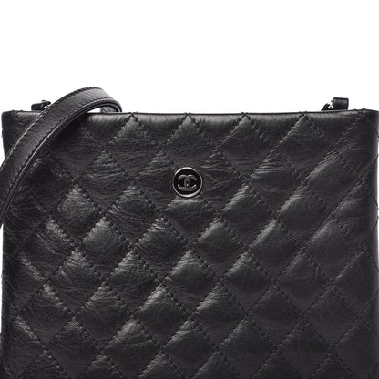Chanel Aged Calfskin Quilted Crossbody Bag Black 10 of 10