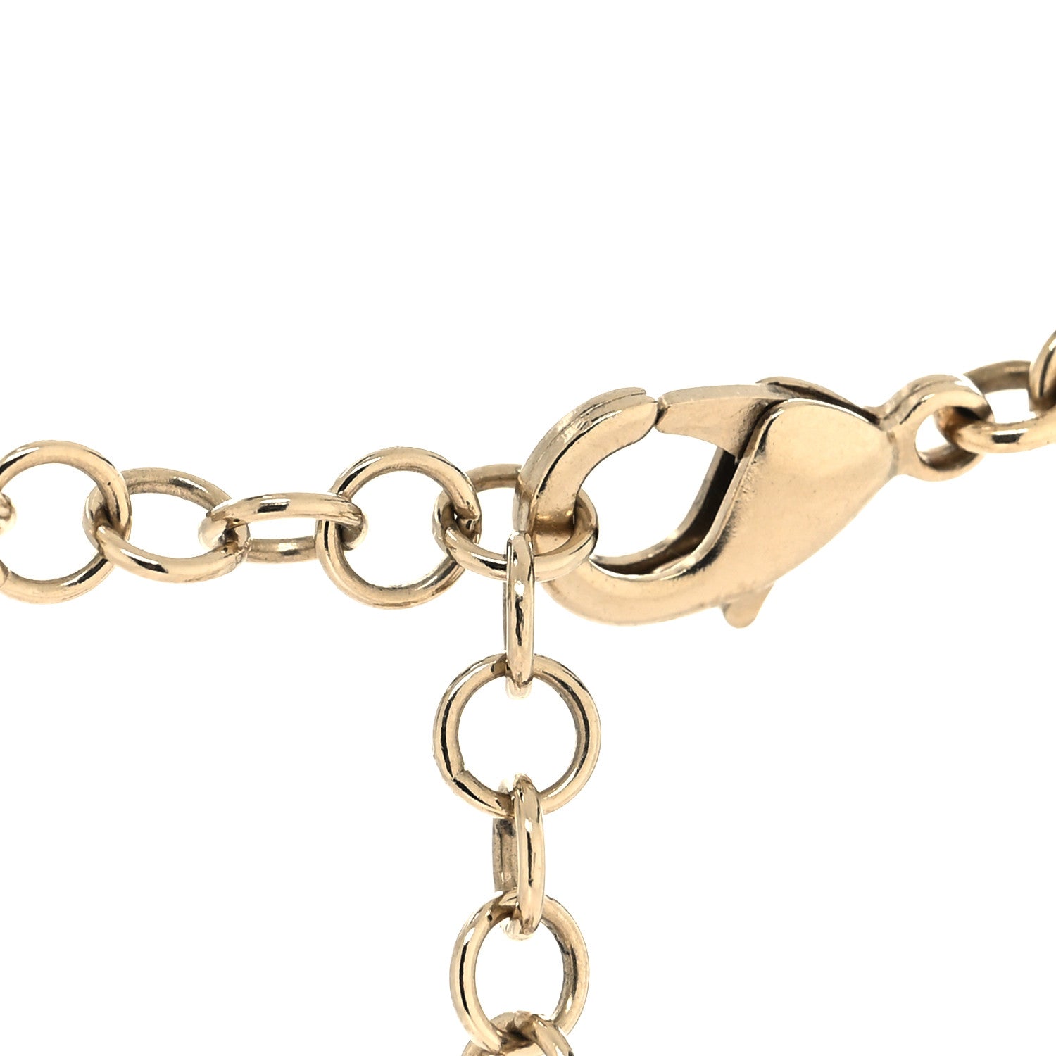 Chanel Calfskin Pearl Metal CC Bow Choker Necklace Gold White Black 4 of 5