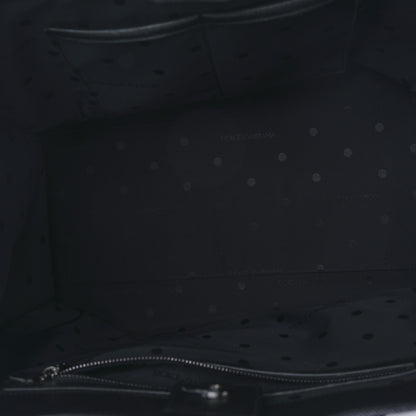 Dolce & Gabbana Canvas Calfskin Embroidered Logo Large Edge Shopper Tote Blue 5 of 8