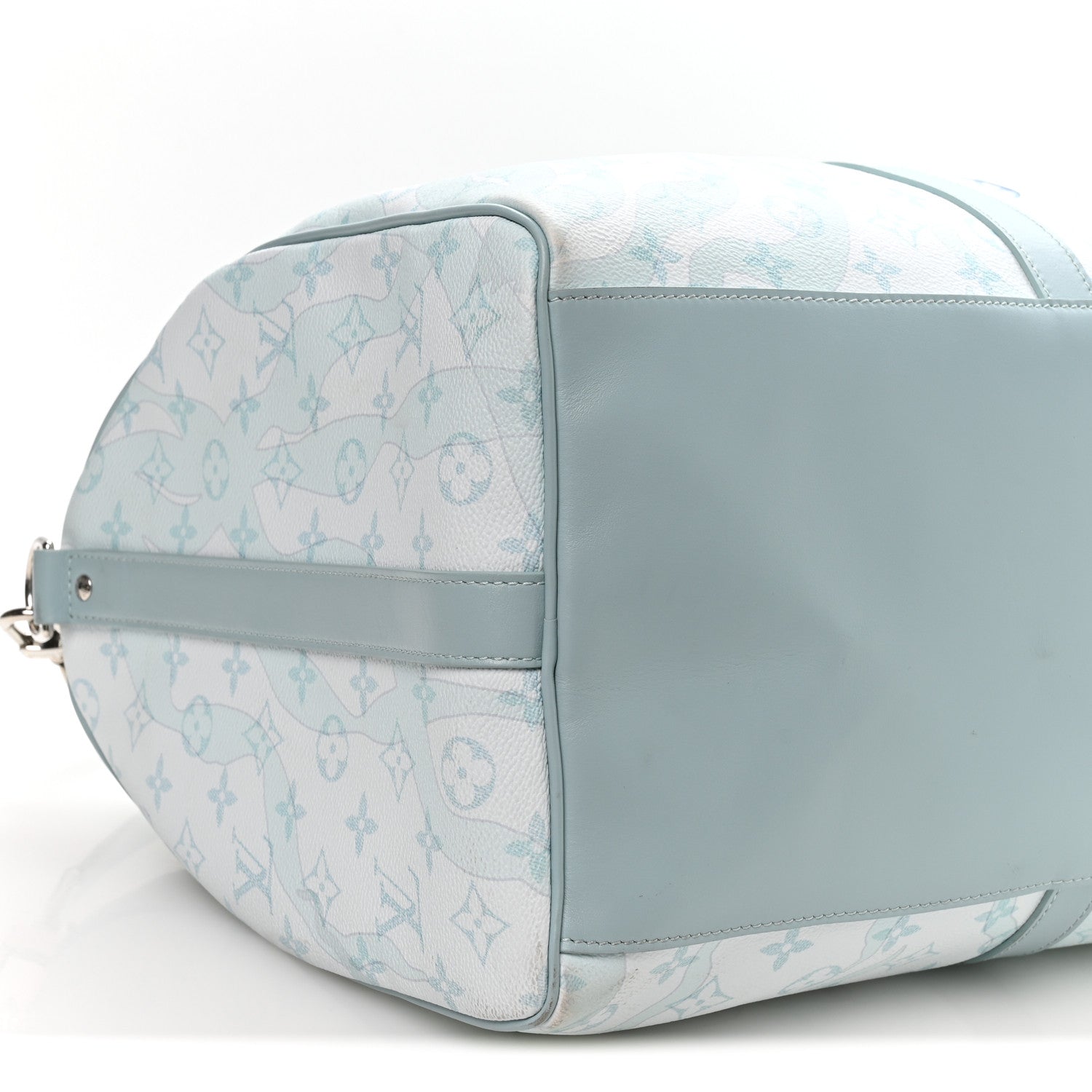 Louis Vuitton Monogram Aquagarden Keepall Bandouliere 50 Crystal Blue 7 of 9
