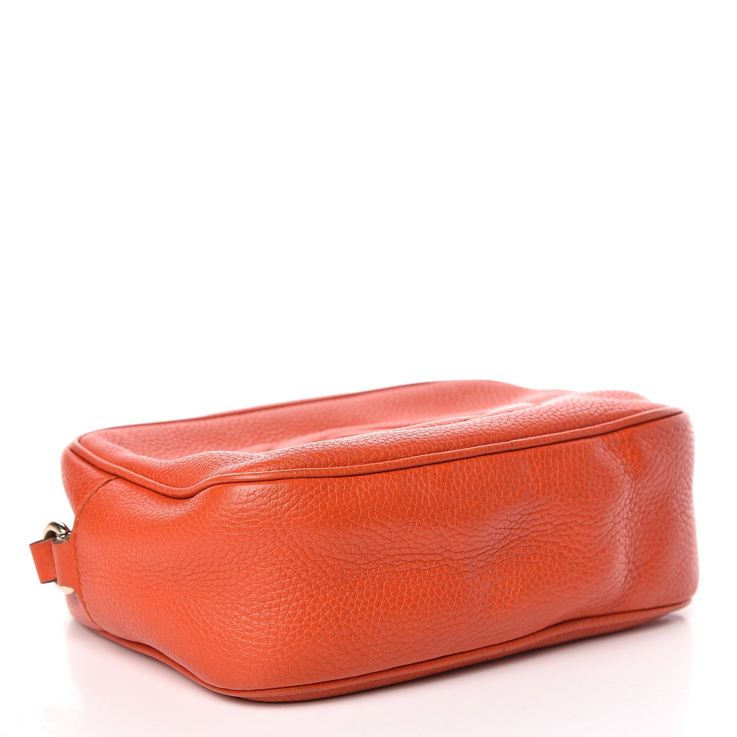 Pebbled Calfskin Small Soho Disco Bag Sun Orange