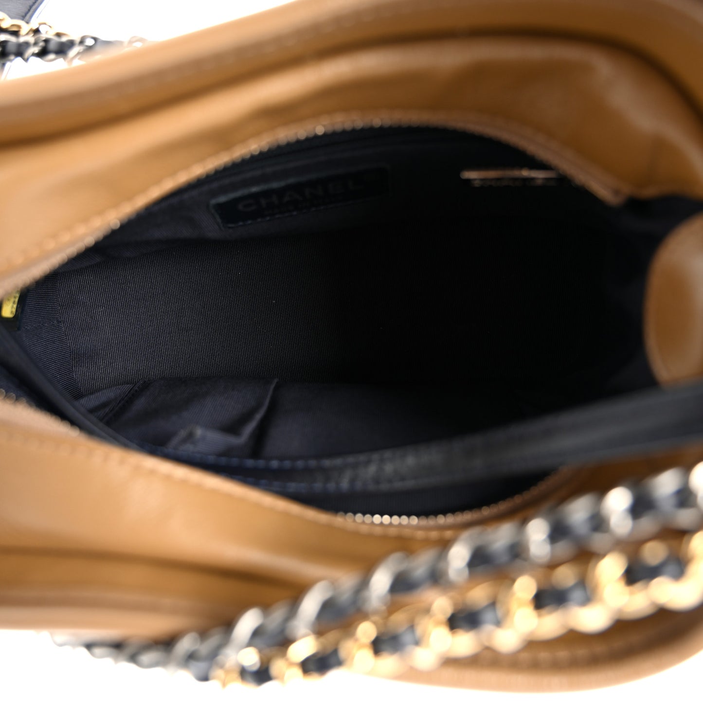 Aged Calfskin Chevron Quilted Small Gabrielle Hobo Green Black