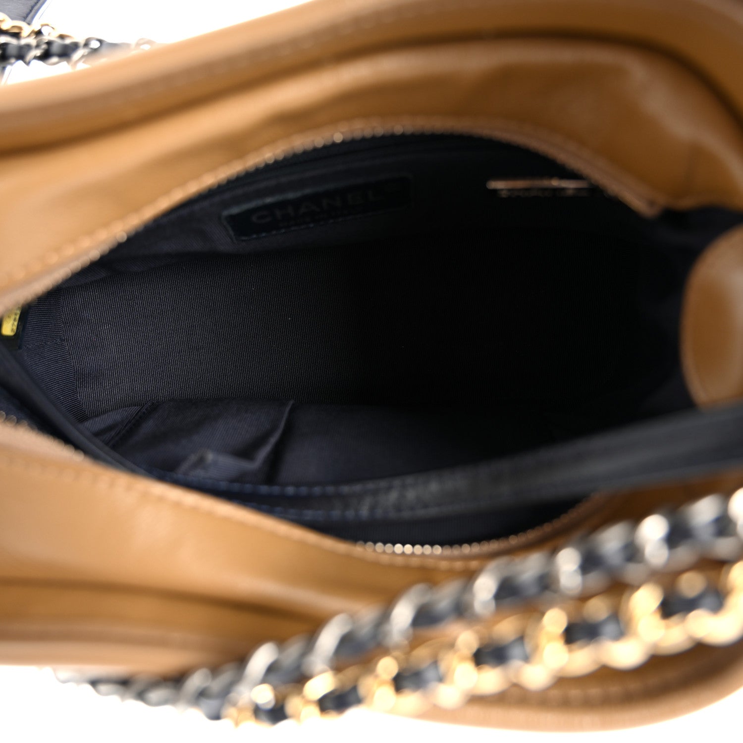 Chanel Aged Calfskin Chevron Quilted Small Gabrielle Hobo Green Black 5 of 10