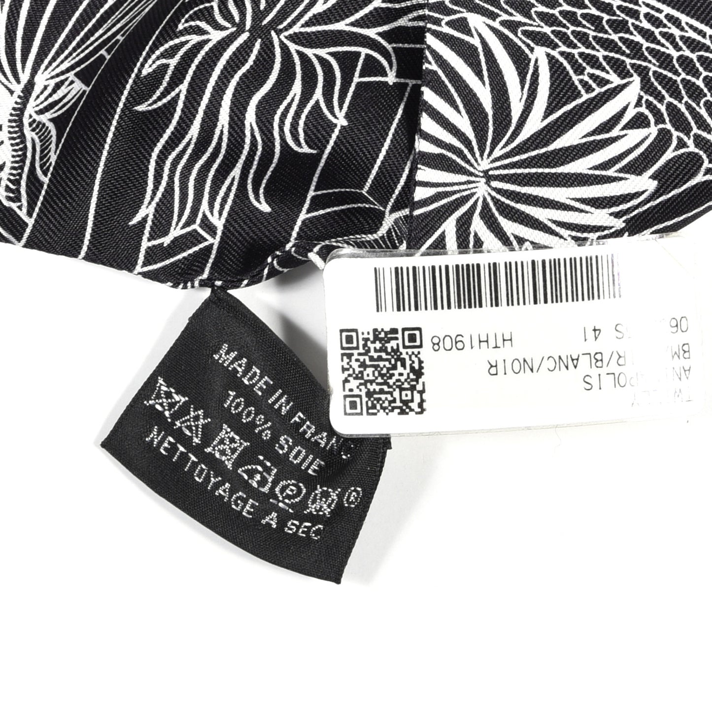 Silk Animapolis Twilly Black White