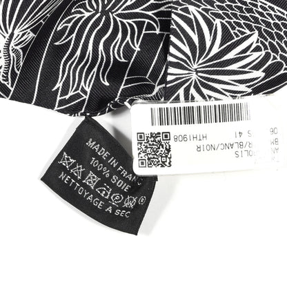 Hermes Silk Animapolis Twilly Black White 4 of 4