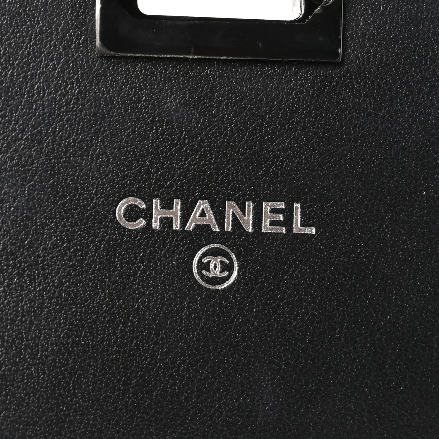 Chanel Aged Calfskin Chevron Quilted Reissue 2.55 Square Wallet On Chain WOC So Black 7 of 10
