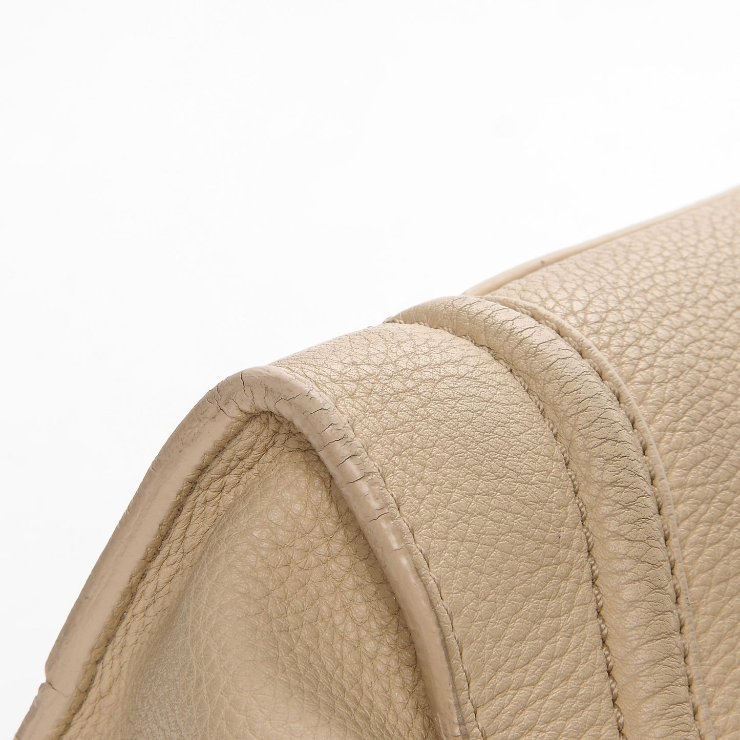 Pebbled Calfskin Mini Luggage Cream