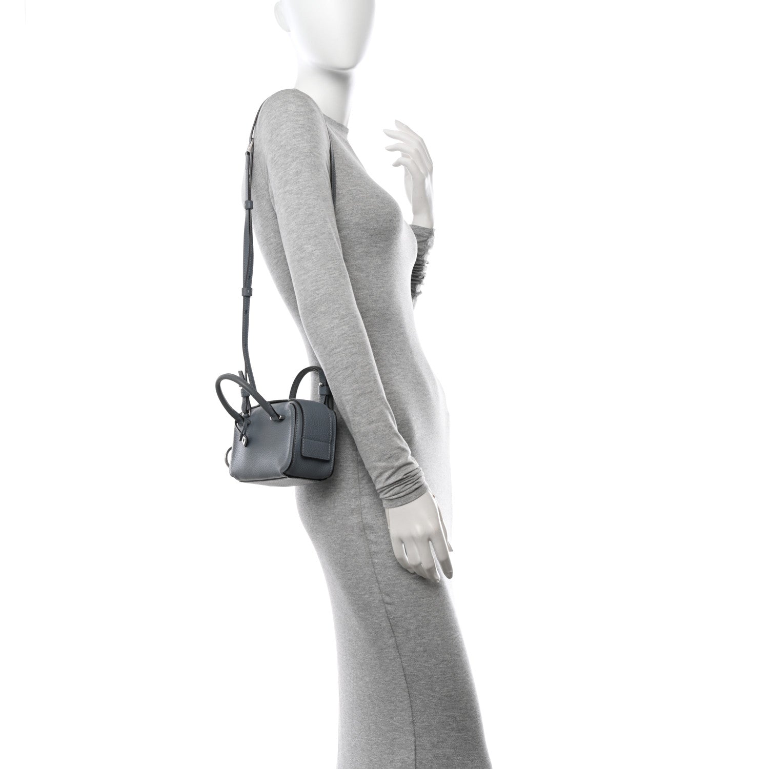 Delvaux Taurillon Soft Nano Cool Box Satchel Pacific 2 of 11