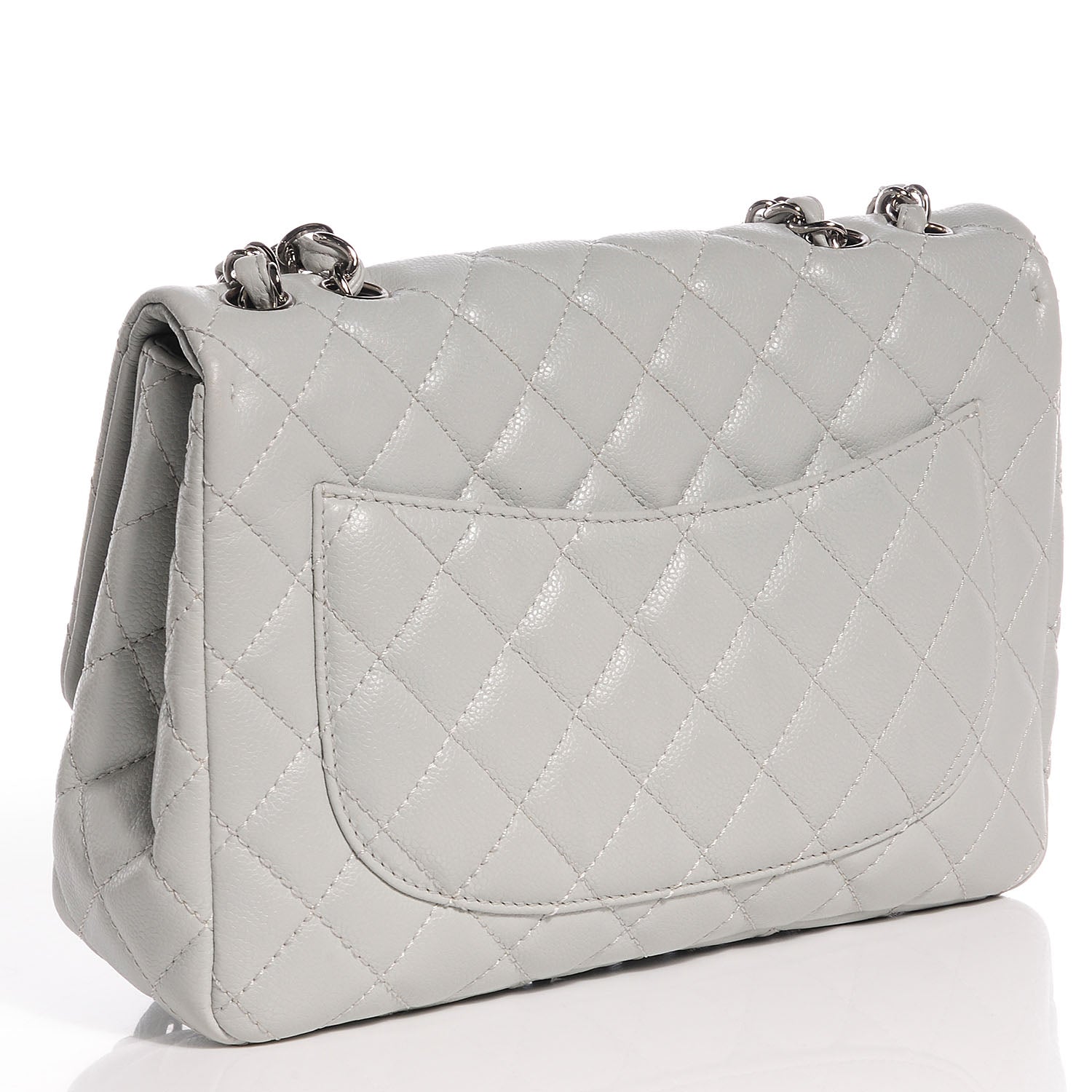 Chanel Caviar Jumbo Single Flap Grey 3 of 8