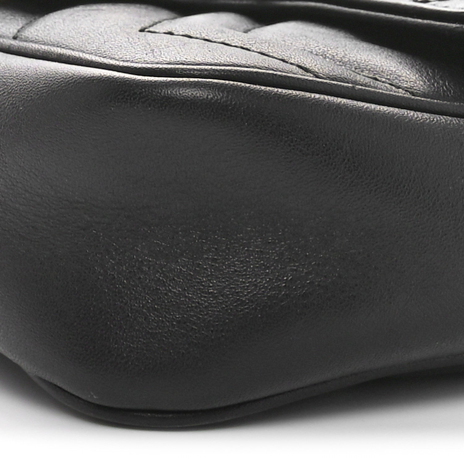 Gucci Calfskin Matelasse Super Mini GG Marmont Shoulder Bag Black 10 of 10