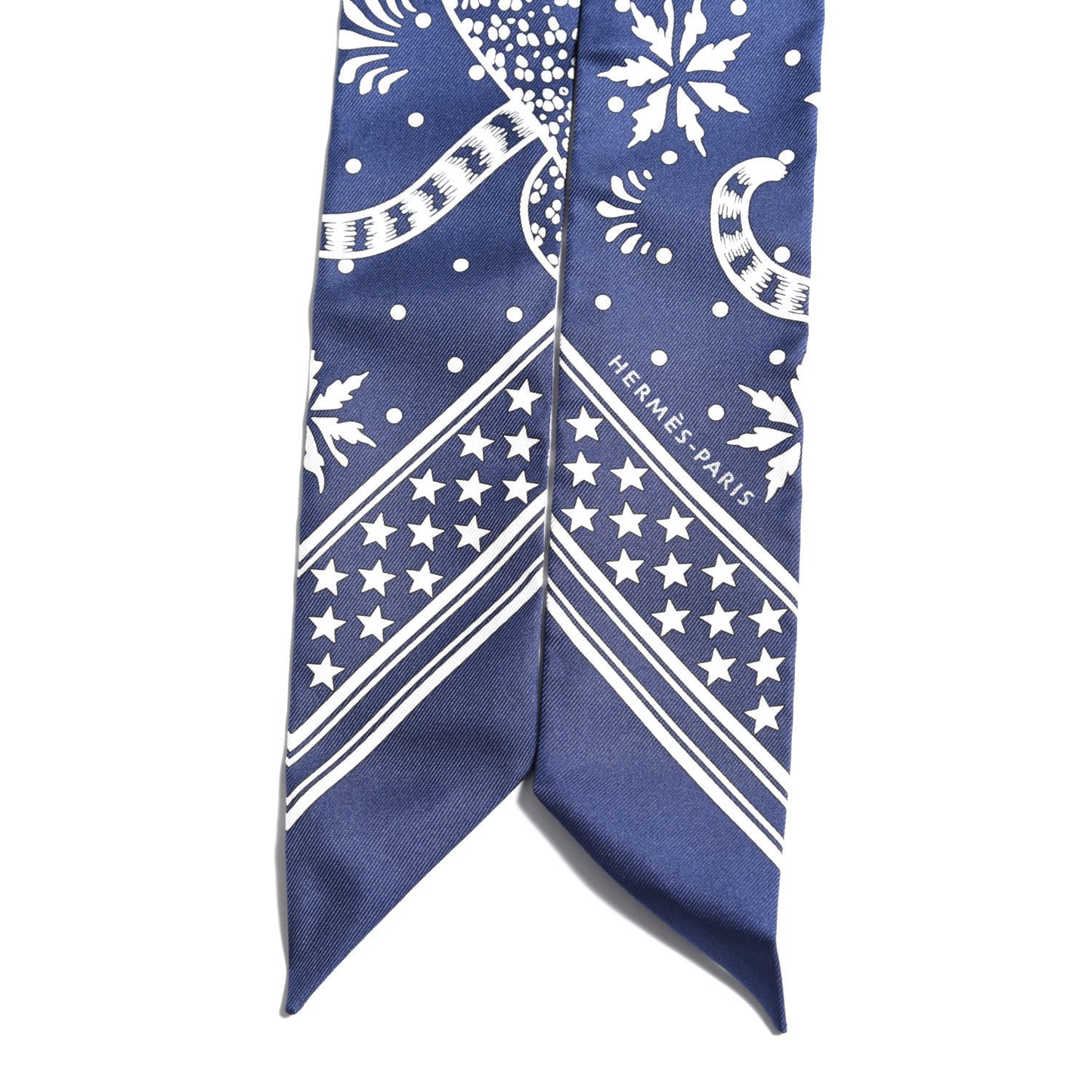 Silk Les Leopards Twilly Marine White