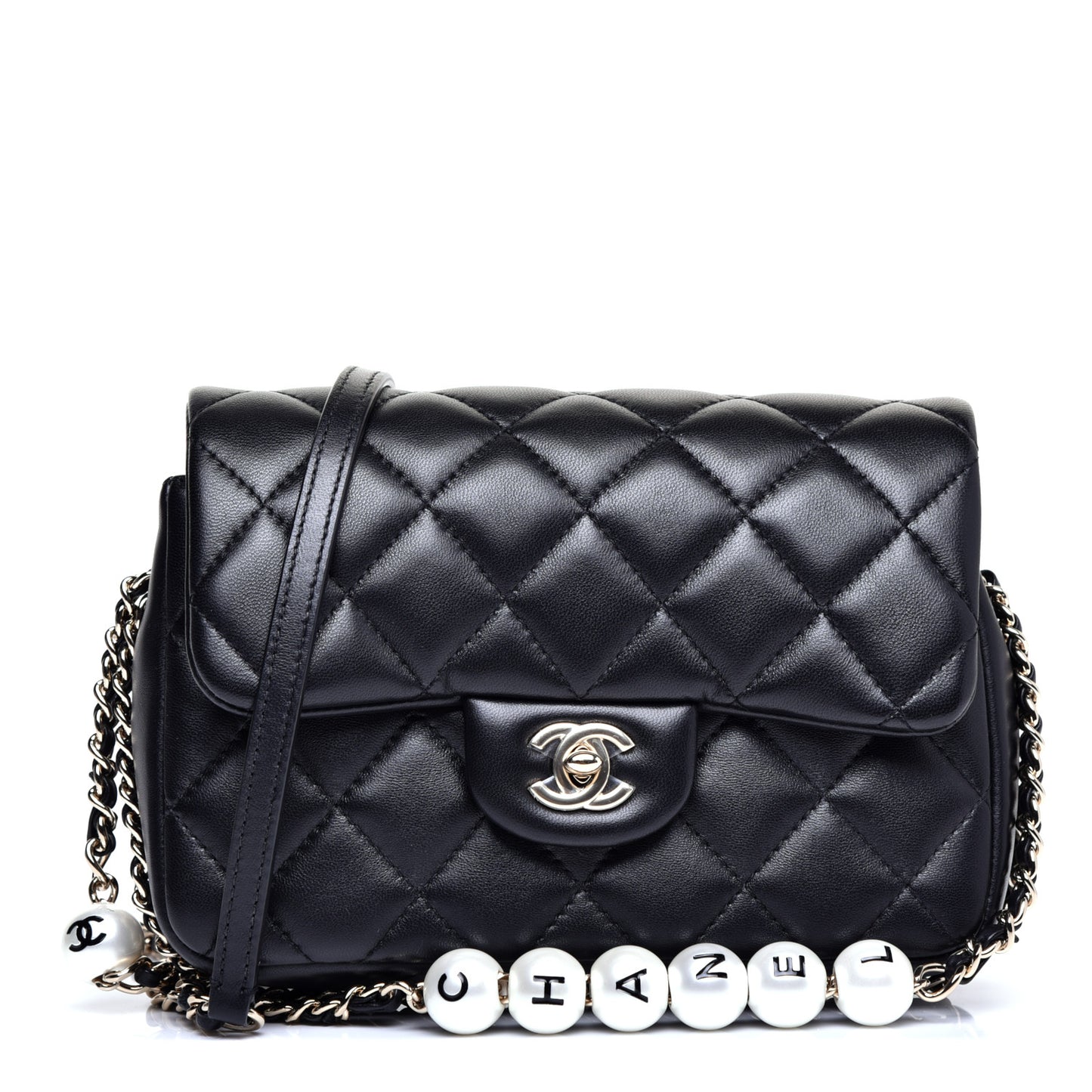 Lambskin Quilted Small My Precious Flap Black