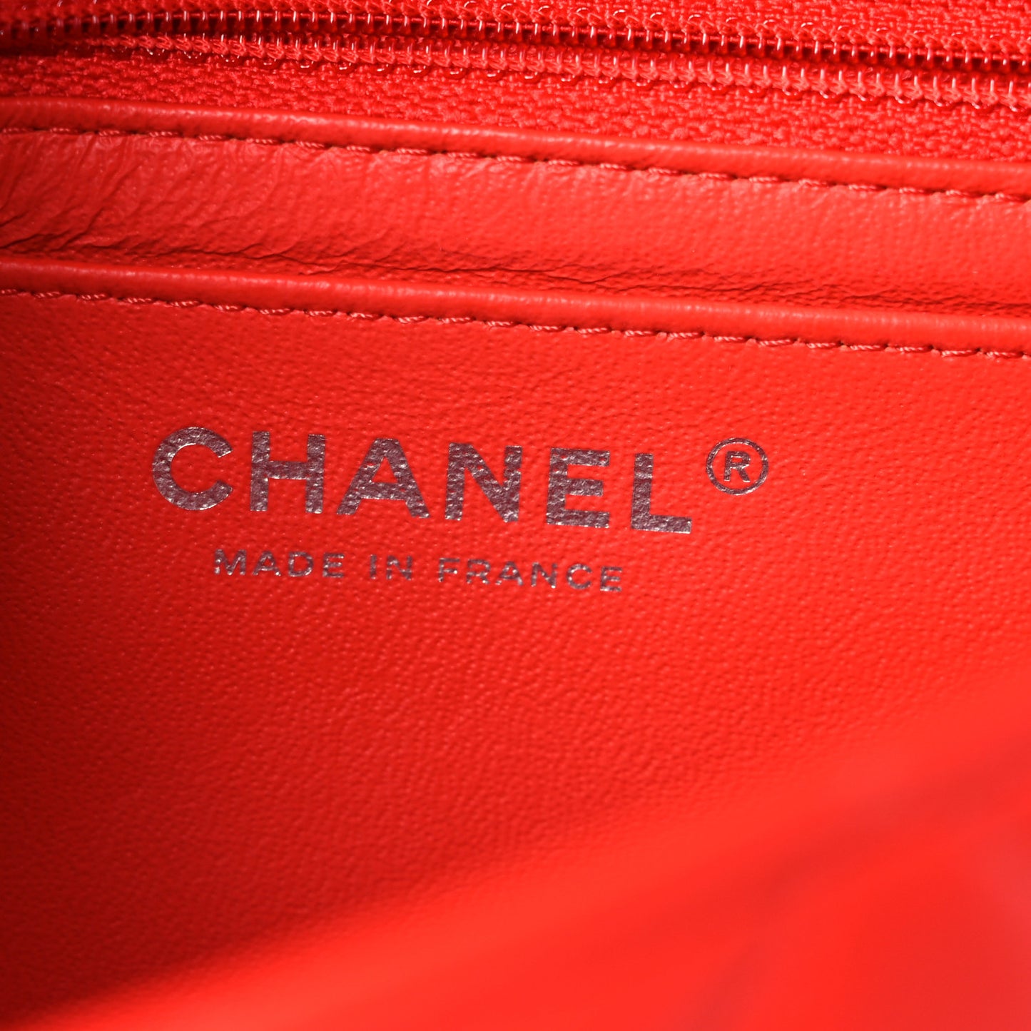 Lambskin Quilted Mini Rectangular Flap Red