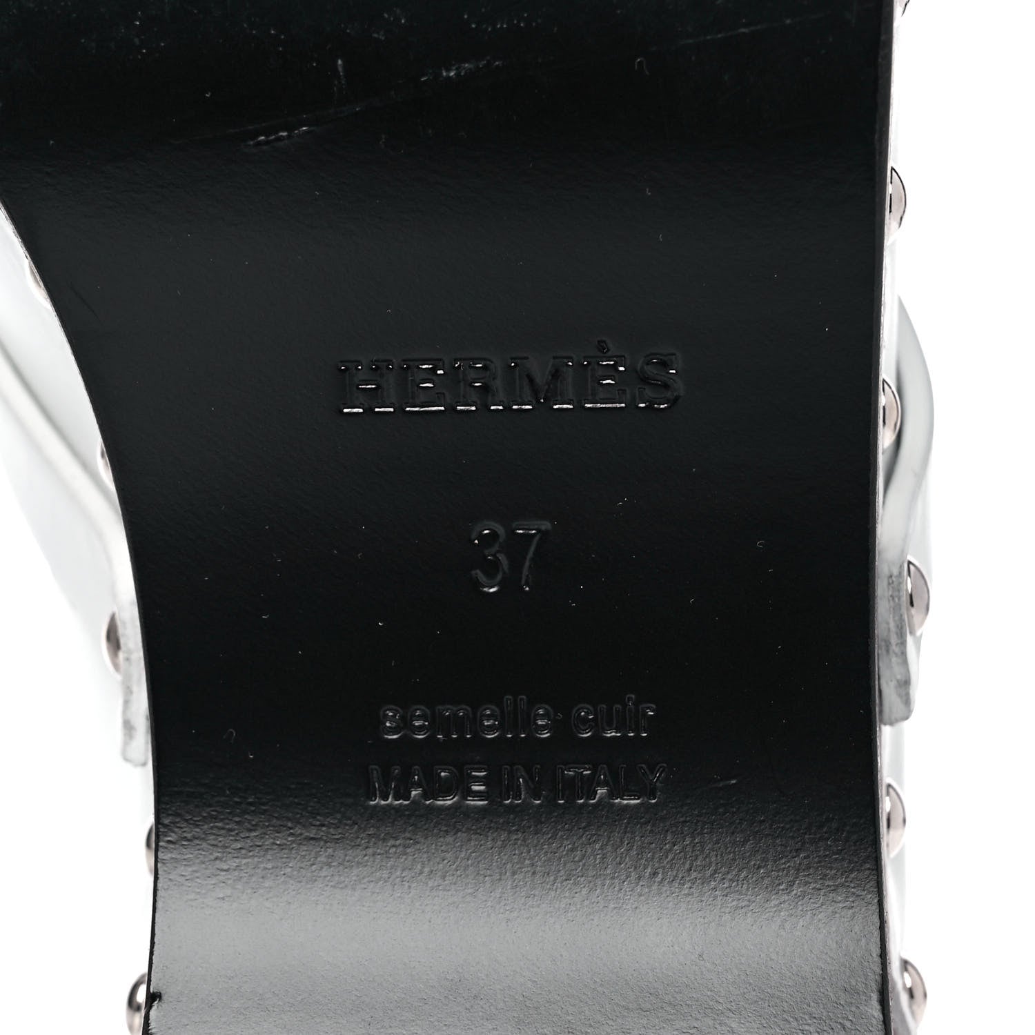 Hermes Calfskin Carlotta Mules 37 White 6 of 8