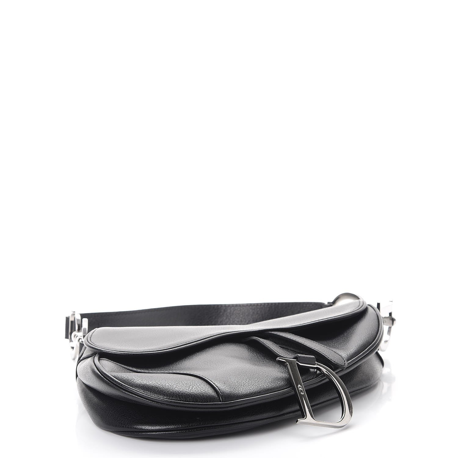 Christian Dior Calfskin Saddle Bag Black 4 of 9