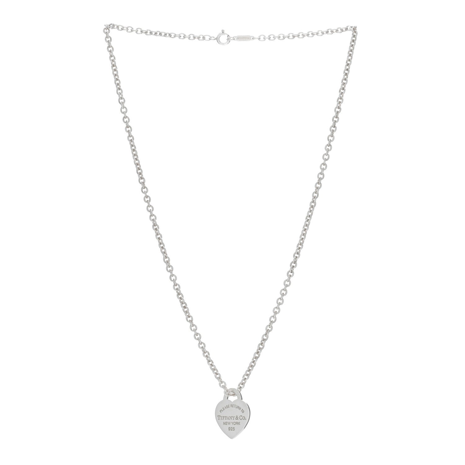Tiffany Sterling Silver Return To Tiffany Heart Pendant Necklace 2 of 4