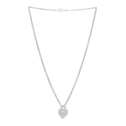 Tiffany Sterling Silver Return To Tiffany Heart Pendant Necklace 2 of 4