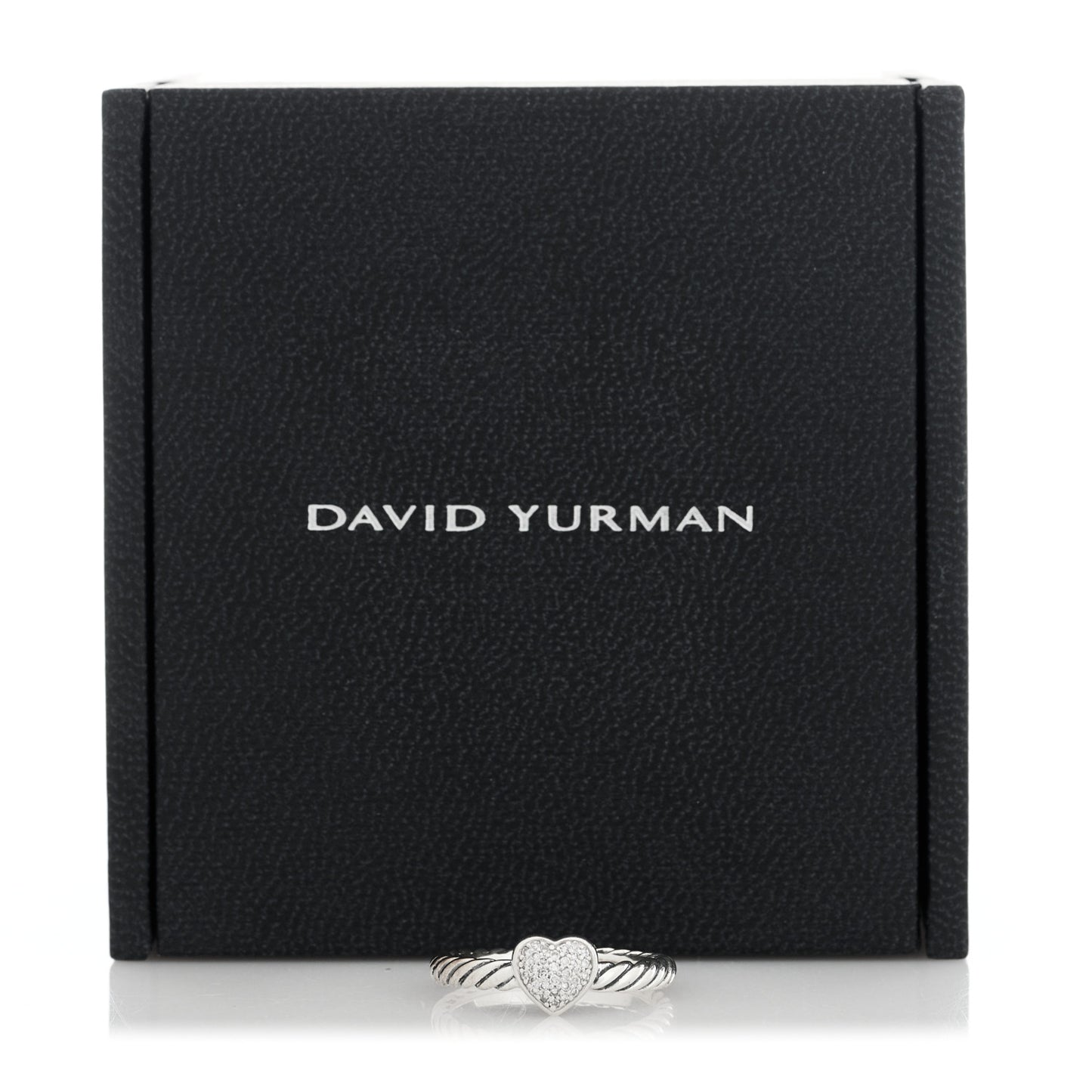 Sterling Silver Diamond Cable Classics Heart Ring 48 4.5