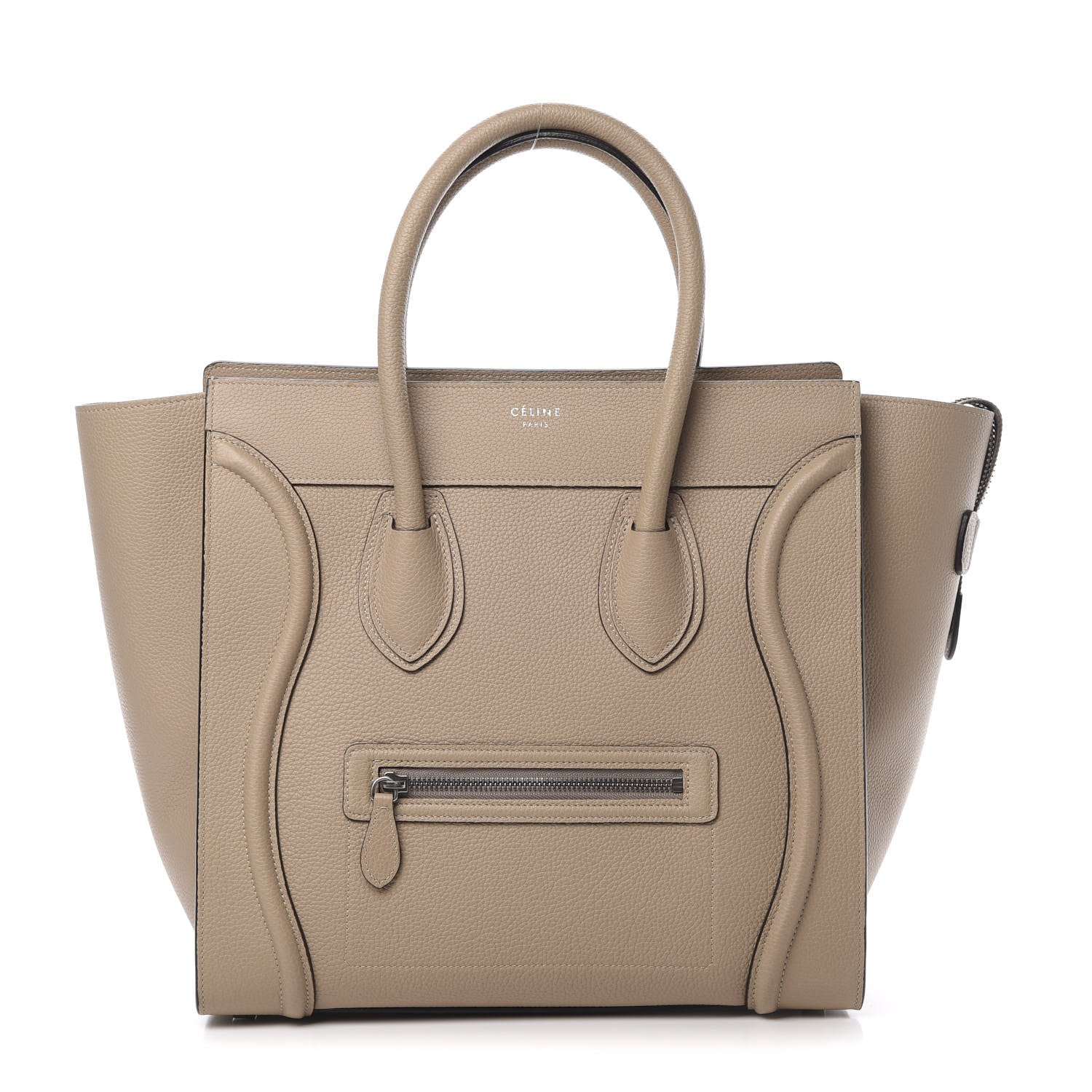Celine Drummed Calfskin Mini Luggage Dune 1 of 11