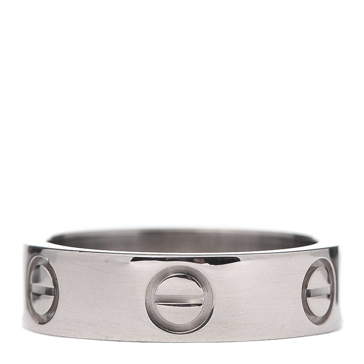 18K White Gold 5.5mm LOVE Ring 51 5.75