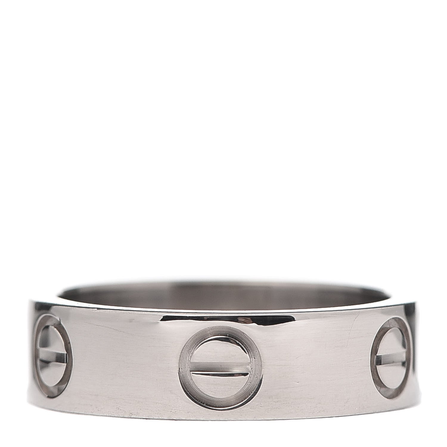 Cartier 18K White Gold 5.5mm LOVE Ring 51 5.75 3 of 4
