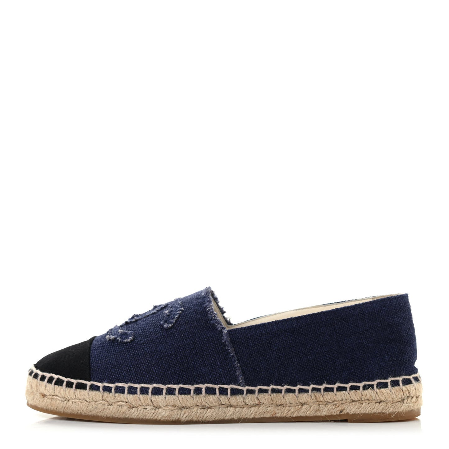Denim Toile CC Espadrilles 40 Navy Black