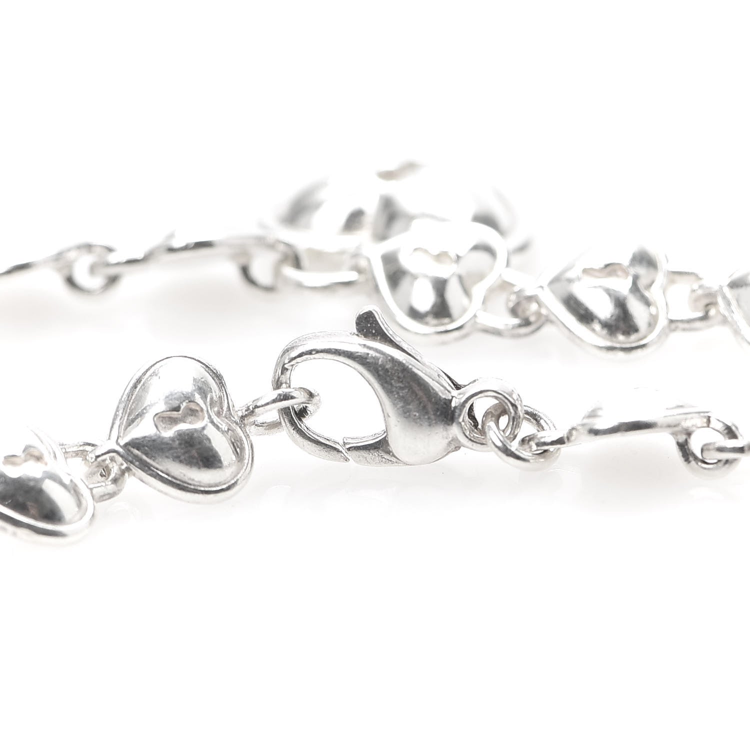 Tiffany Sterling Silver Padlock Heart Link Necklace 5 of 6