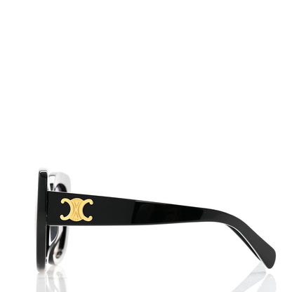 Celine Acetate Triomphe 01 Square Sunglasses CL 40226U Black 3 of 7