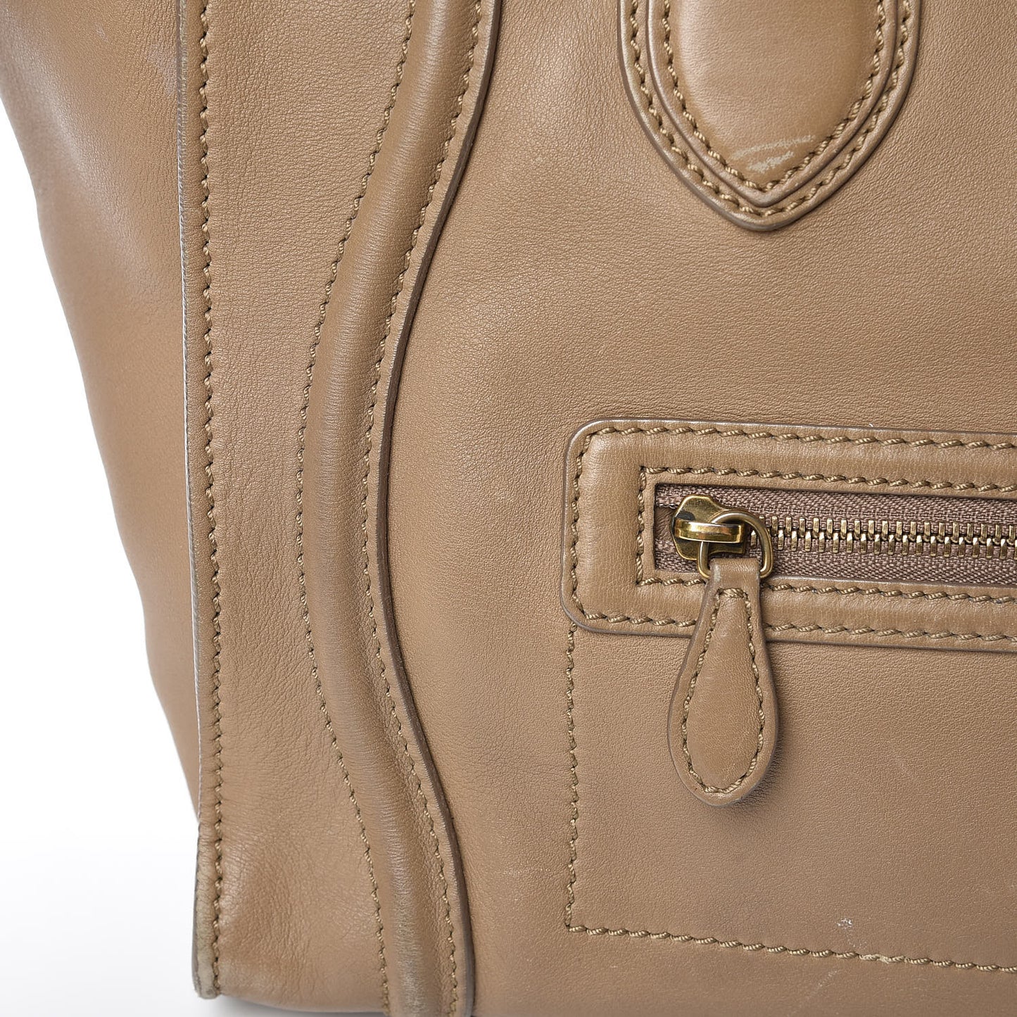 Smooth Calfskin Mini Luggage Camel