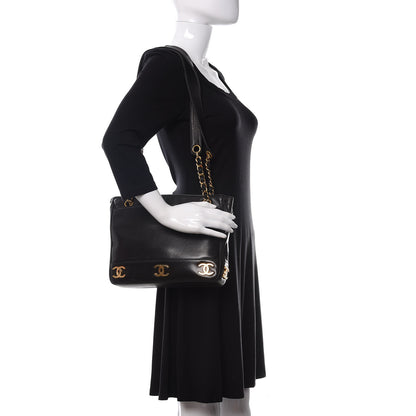 Chanel Lambskin CC Shoulder Bag Black 2 of 11