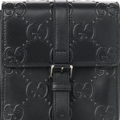 Gucci Calfskin GG Tennis Embossed 2 Detachable Pouch Belt Bag Black 9 of 11