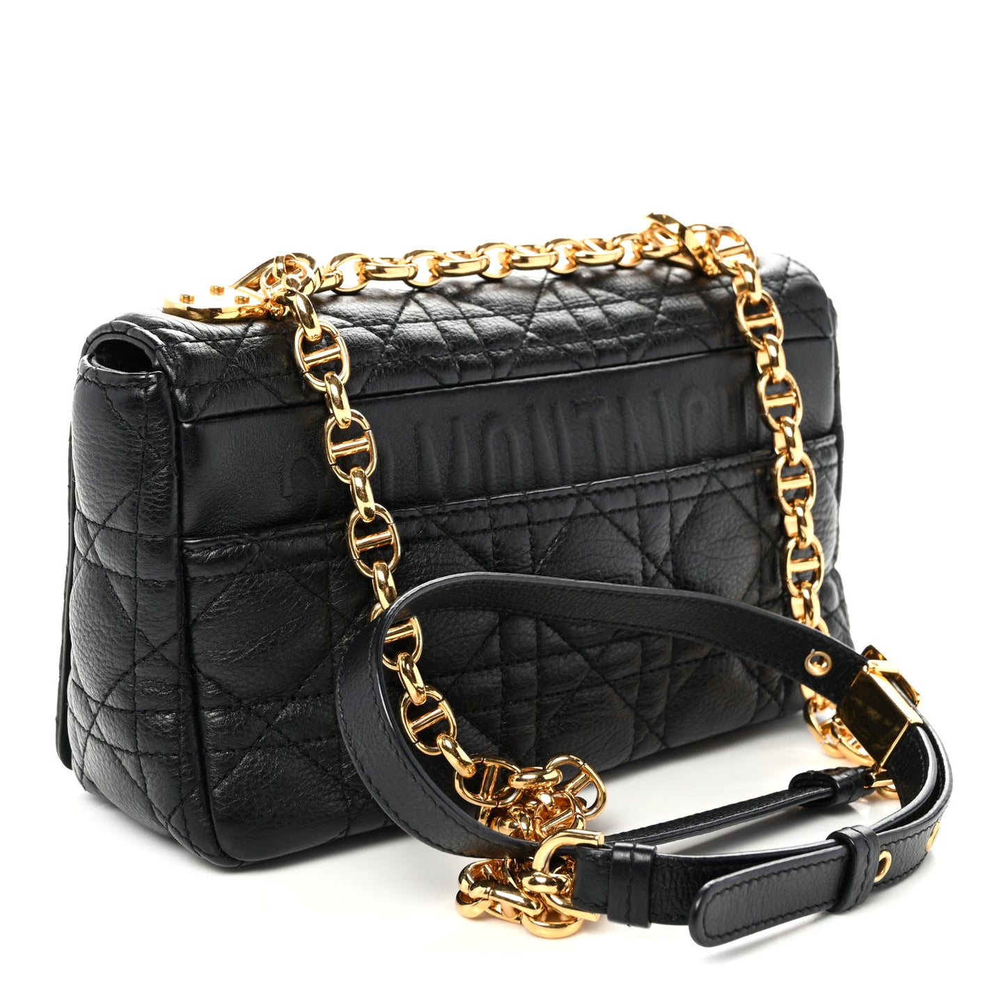 Calfskin Cannage Small Caro Bag Black