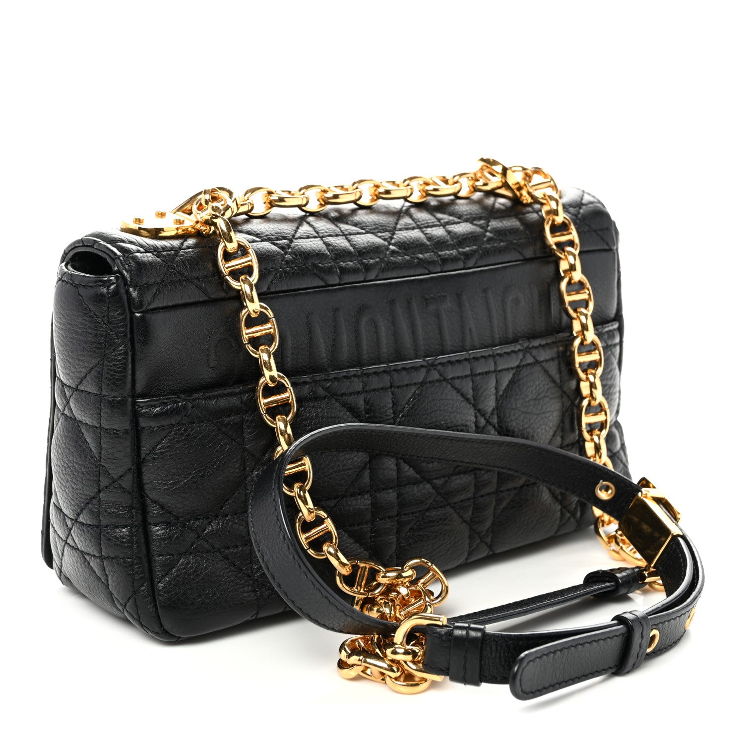 Christian Dior Calfskin Cannage Small Caro Bag Black 3 of 10
