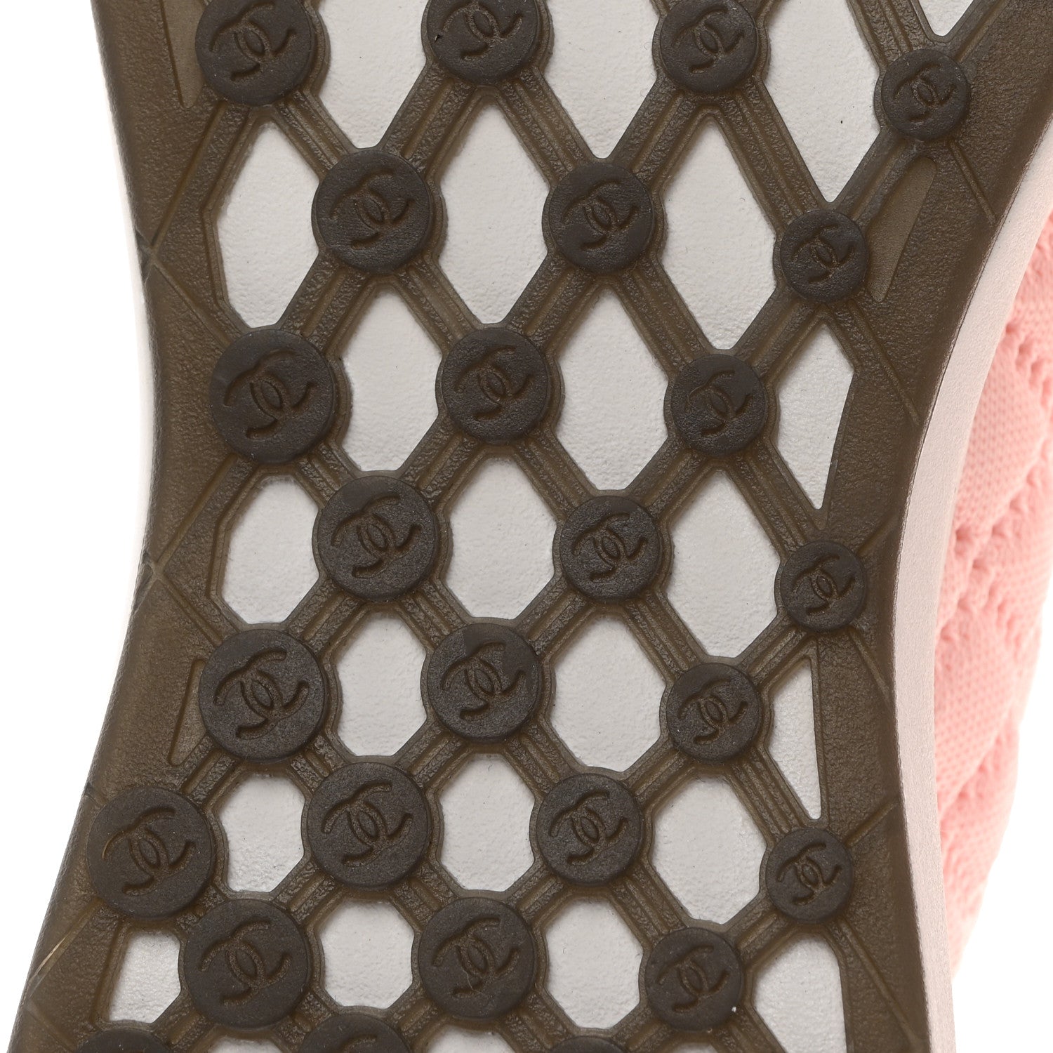 Chanel Mixed Fibers Quilted Womens CC Sneakers 41 Light Pink 8 of 8